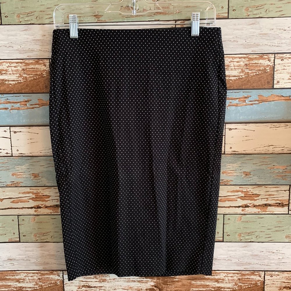 ELLE Stretch Polkadot Pencil Skirt Sz XS/S